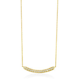 18ct Yellow Gold Grain Set Round Brilliant Cut Diamond Necklace