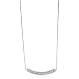 18ct White Gold Grain Set Round Brilliant Cut Diamond Necklace