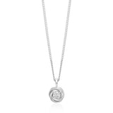 18ct White Gold Four Claw Set Round Brilliant Cut Diamond Pendant