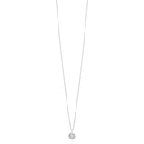 18ct White Gold Four Claw Set Round Brilliant Cut Diamond Pendant