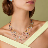 Marco Bicego Paradise 18ct Yellow Gold Mixed Gemstone Three Strand Necklace