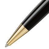Montblanc Meisterstück Classique Yellow Gold Coated Black Precious Resin Ballpoint Pen