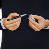 Montblanc Starwalker Doue Platinum Coated Black Precious Resin Fountain Pen (Medium Nib)