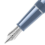 Montblanc Meisterstück Glacier Doue Platinum Coated Blue Precious Resin Fountain Pen