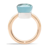 Pomellato Nudo Classic 18ct Rose and White Gold Blue Topaz Ring