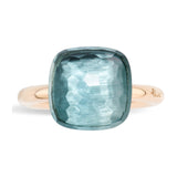 Pomellato Nudo Maxi 18ct Rose and White Gold Blue Topaz Ring