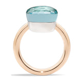 Pomellato Nudo Maxi 18ct Rose and White Gold Blue Topaz Ring