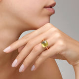 Pomellato Nudo Maxi 18ct Rose and White Gold Lemon Quartz Ring