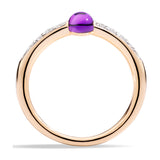 Pomellato M'Ama Non M'Ama 18ct Rose Gold Amethyst and Diamond Ring