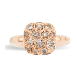 Pomellato Nudo Maxi Solitaire 18ct Rose and White Gold Brown Diamond Ring