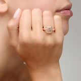 Pomellato Nudo Maxi Solitaire 18ct Rose and White Gold Brown Diamond Ring