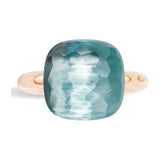 Pomellato Nudo Assoluto 18ct Rose and White Gold Blue Topaz Ring