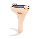 Pomellato Ritratto 18ct Rose Gold London Blue Topaz and Diamond Ring