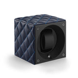 SwissKubik Masterbox Blue Quilted Leather Watch Winder