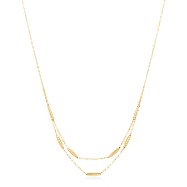 18ct Yellow Gold Double Trace Link Necklace