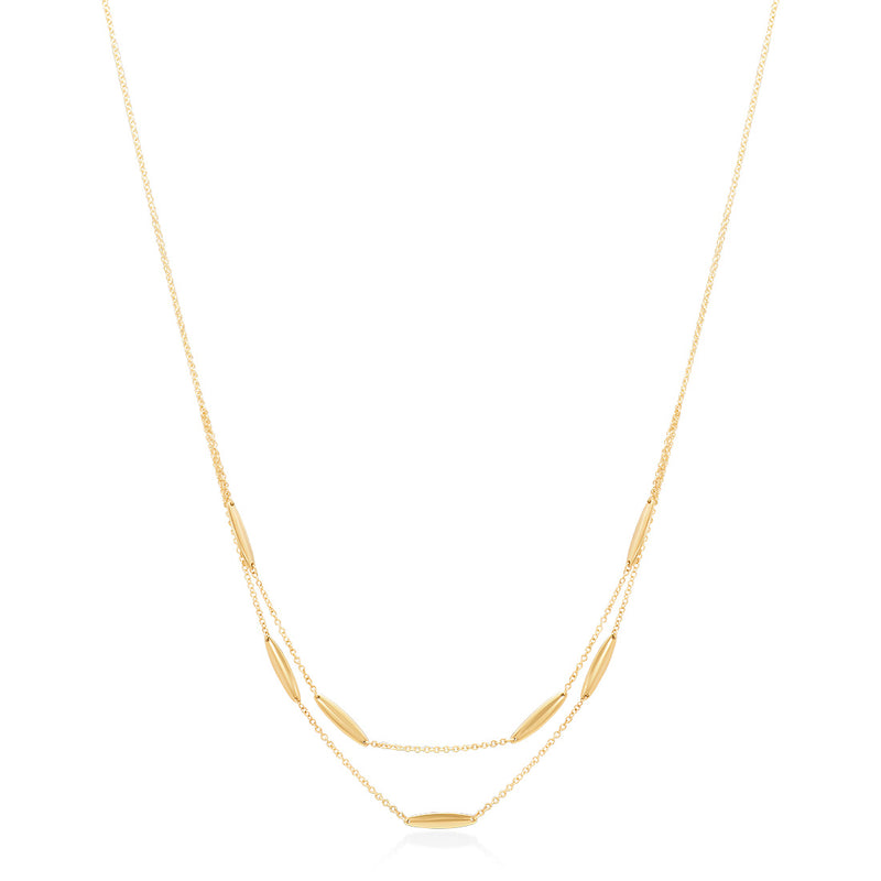 18ct Yellow Gold Double Trace Link Necklace