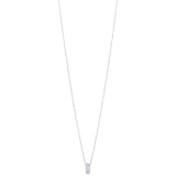 18ct White Gold Grain Set Round Brilliant Cut Diamond Pendant and Chain