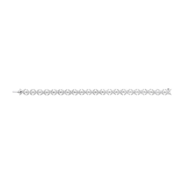 18ct White Gold Claw Set Diamond Bracelet