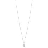 Piccolo 18ct White Gold Pave Set Round Brilliant Cut Diamond Pendant and Chain
