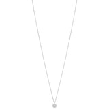 Piccolo 18ct White Gold Pave Set Round Brilliant Cut Diamond Pendant and Chain