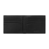 Montblanc Meisterstück Soft Grain Geometry Black and Blue Leather Six Credit Card Wallet