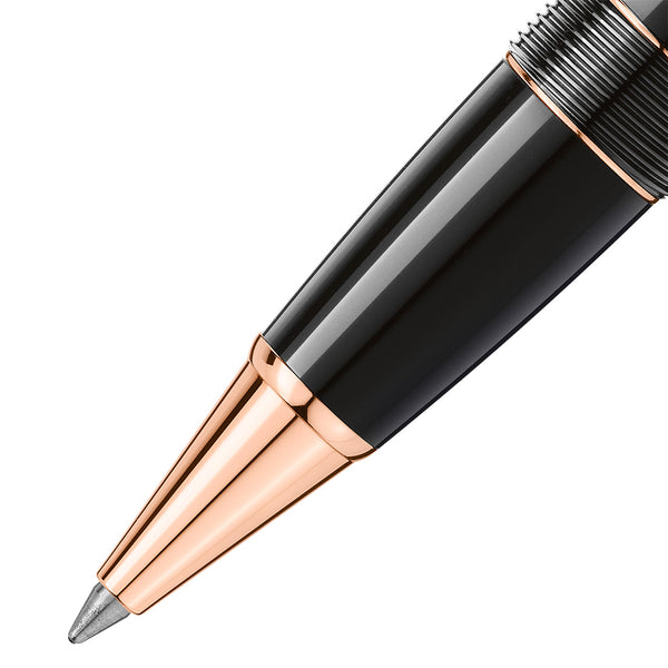 Montblanc Meisterstück LeGrand Rose Gold Coated Black Precious Resin Rollerball Pen