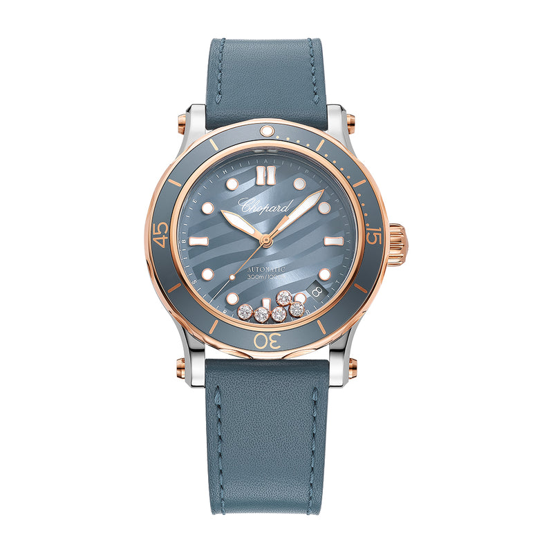 Chopard Happy Sport Happy Ocean 18ct Rose Gold and Steel
