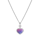 Chopard Happy Hearts 18ct White Gold Mother of Pearl and Diamond Pendant and Chain