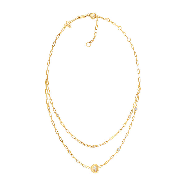 Chopard Happy Diamonds 18ct Yellow Gold Diamond Necklace