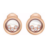 Chopard Happy Diamonds Icons 18ct Rose Gold Diamond Circular Stud Earrings