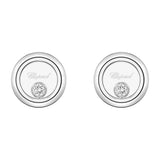 Chopard Happy Diamonds Icons 18ct White Gold Circular Stud Earrings