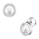 Chopard Happy Diamonds Icons 18ct White Gold Circular Stud Earrings