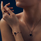 Chopard Happy Hearts 18ct Rose Gold Onyx and Diamond Bangle
