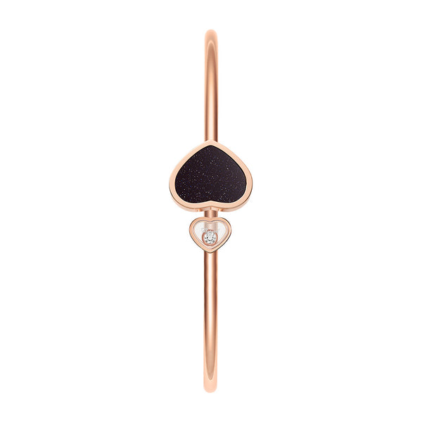 Chopard Happy Hearts 18ct Rose Gold Blue Goldstone and Diamond Bangle