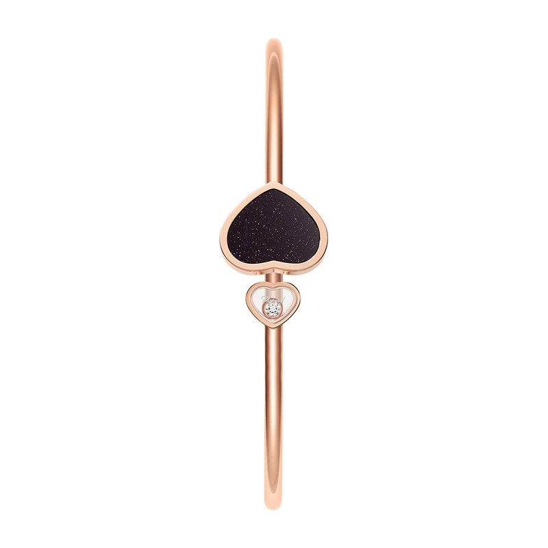 Chopard Happy Hearts 18ct Rose Gold Blue Goldstone and Diamond Bangle