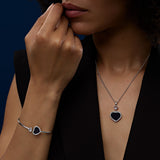 Chopard Happy Hearts 18ct White Gold Blue Goldstone and Diamond Bangle