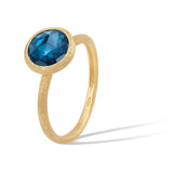 Marco Bicego Jaipur 18ct Yellow Gold London Blue Topaz Ring