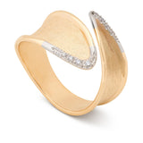 Marco Bicego Lunaria Twist 18ct Yellow Gold Diamond Ring