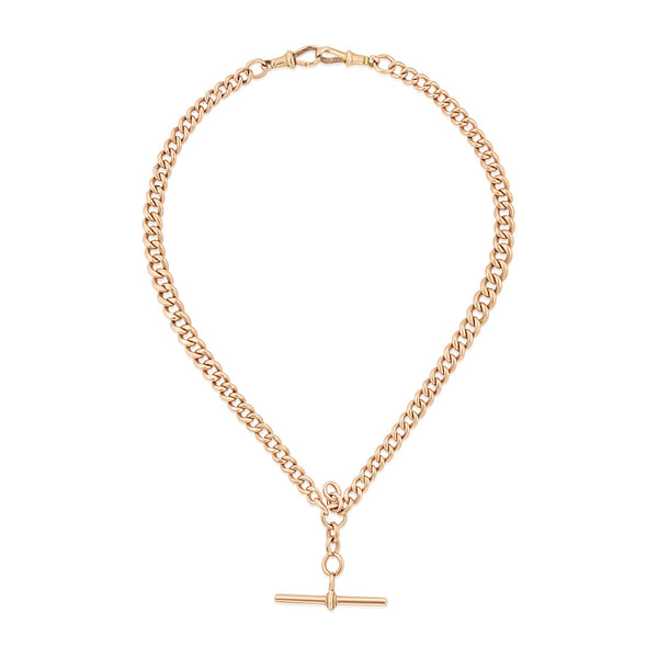 Antique Edwardian 9ct Rose Gold Albert Chain Circa 1920