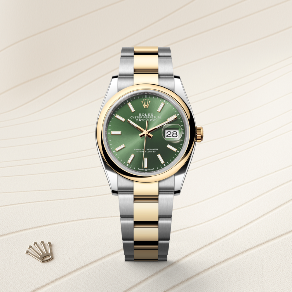Rolex Datejust 36 in Oystersteel and yellow gold, M126203-0058 - Mallory Jewellers