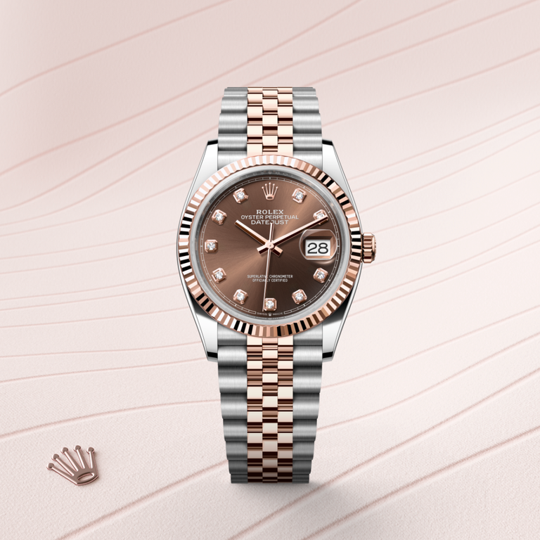 Rolex Datejust 36 in Oystersteel and Everose gold, M126231-0053 - Mallory Jewellers