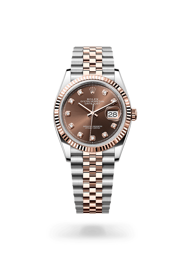 Rolex Datejust 36 in Oystersteel and Everose gold, M126231-0053 - Mallory Jewellers