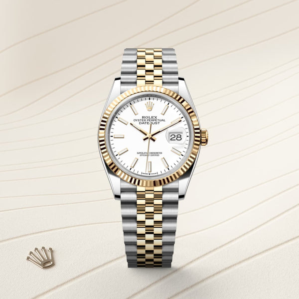 Rolex Datejust 36 in Yellow Rolesor, M126233-0019 - Mallory Jewellers