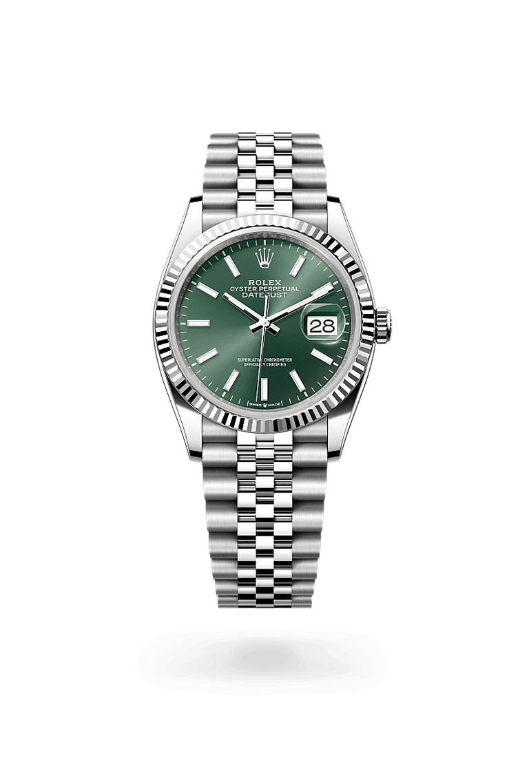 Rolex Datejust in White Rolesor, M126234-0051 - Mallory Jewellers