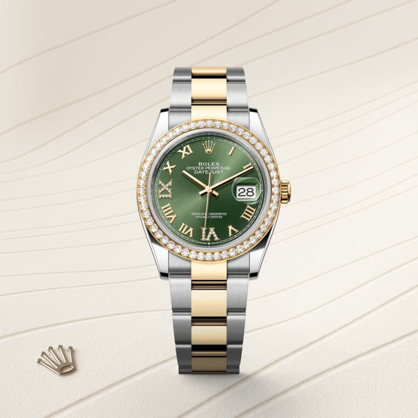 Rolex Datejust 36 in Yellow Rolesor, M126283RBR-0012 - Mallory Jewellers