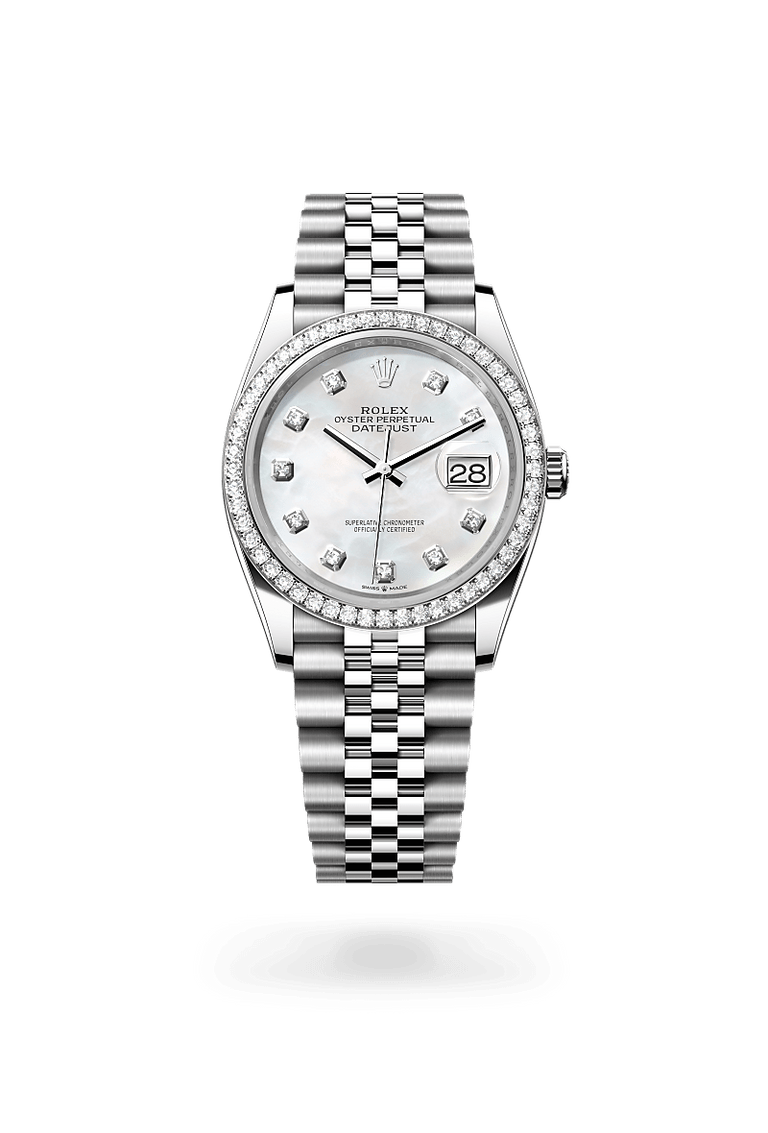 Rolex Datejust in White Rolesor, M126284RBR-0011 - Mallory Jewellers