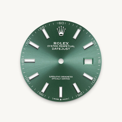 Mint green dial