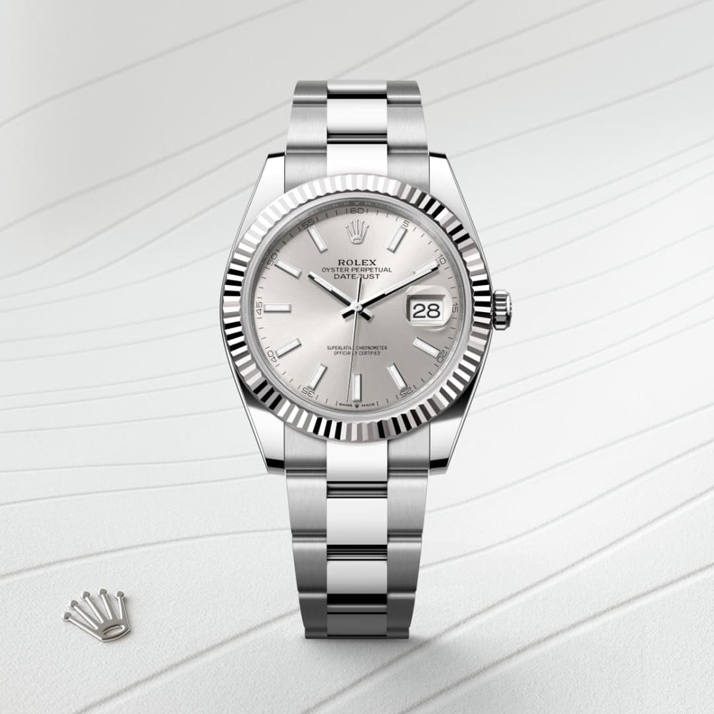 Rolex Datejust 41 in White Rolesor, M126334-0003 - Mallory Jewellers