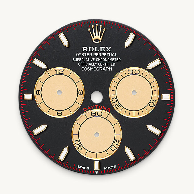 Intense black and champagne-colour