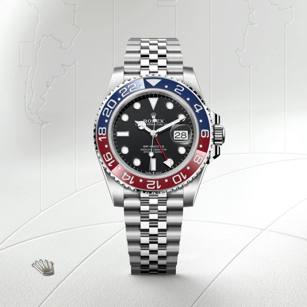 Rolex GMT-Master II in Oystersteel, M126710BLRO-0001 - Mallory Jewellers